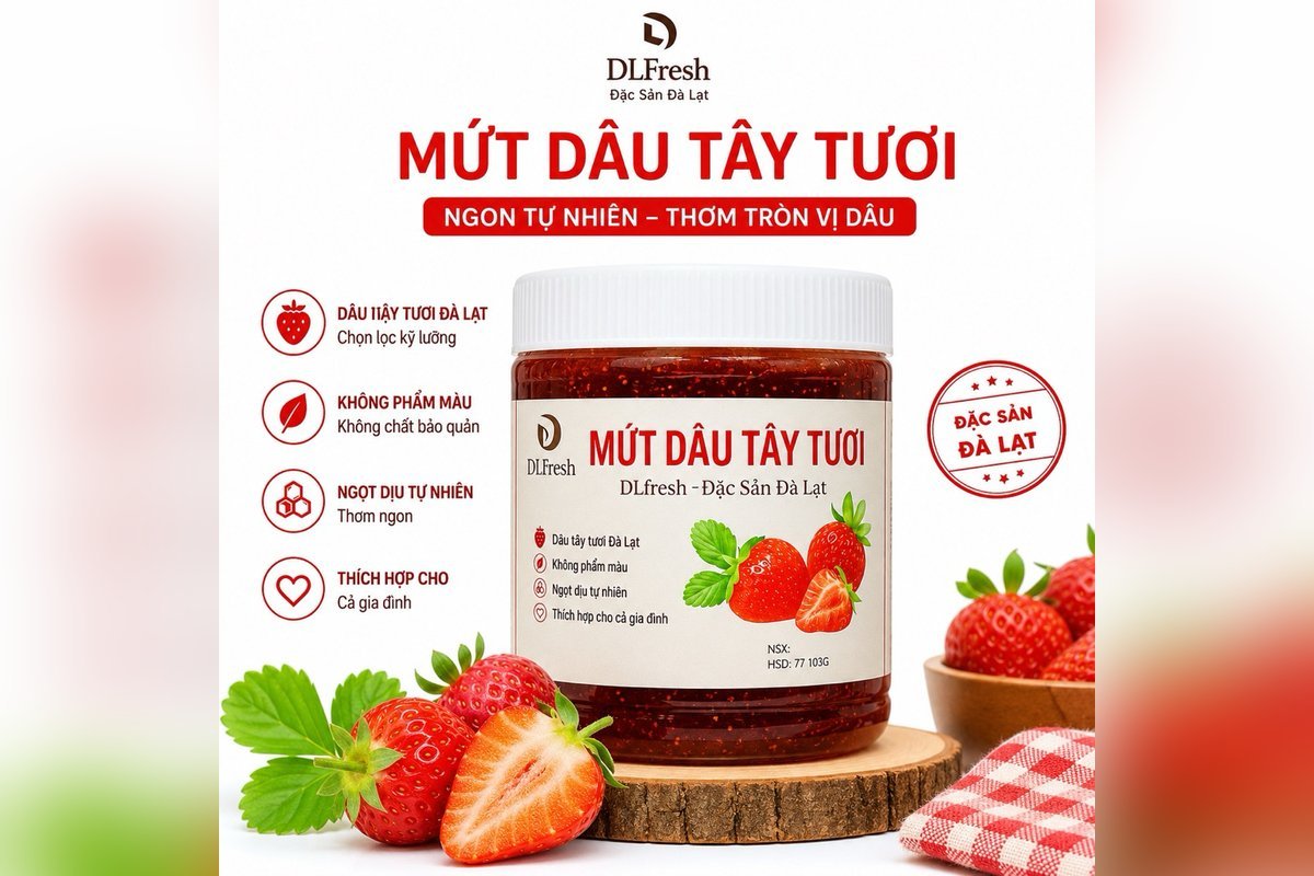 Mứt dâu tây Đà Lạt