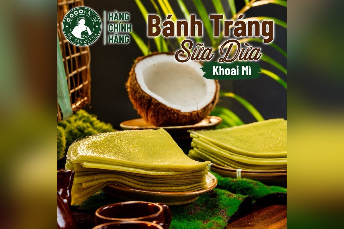Bánh phồng sữa dừa Bến Tre
