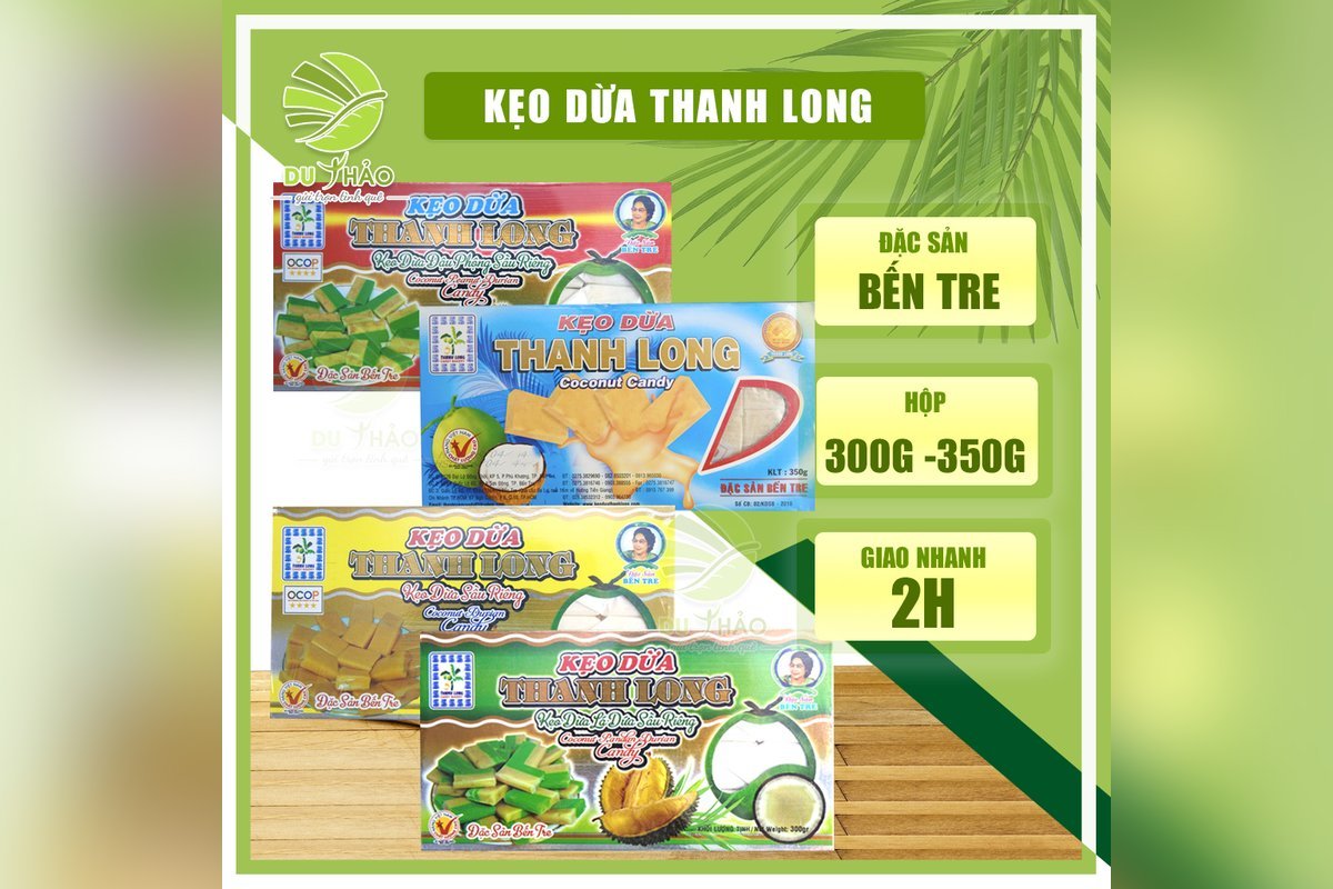 Kẹo dừa Bến Tre nhiều vị